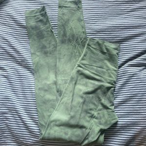 Green/gray align leggings 28”